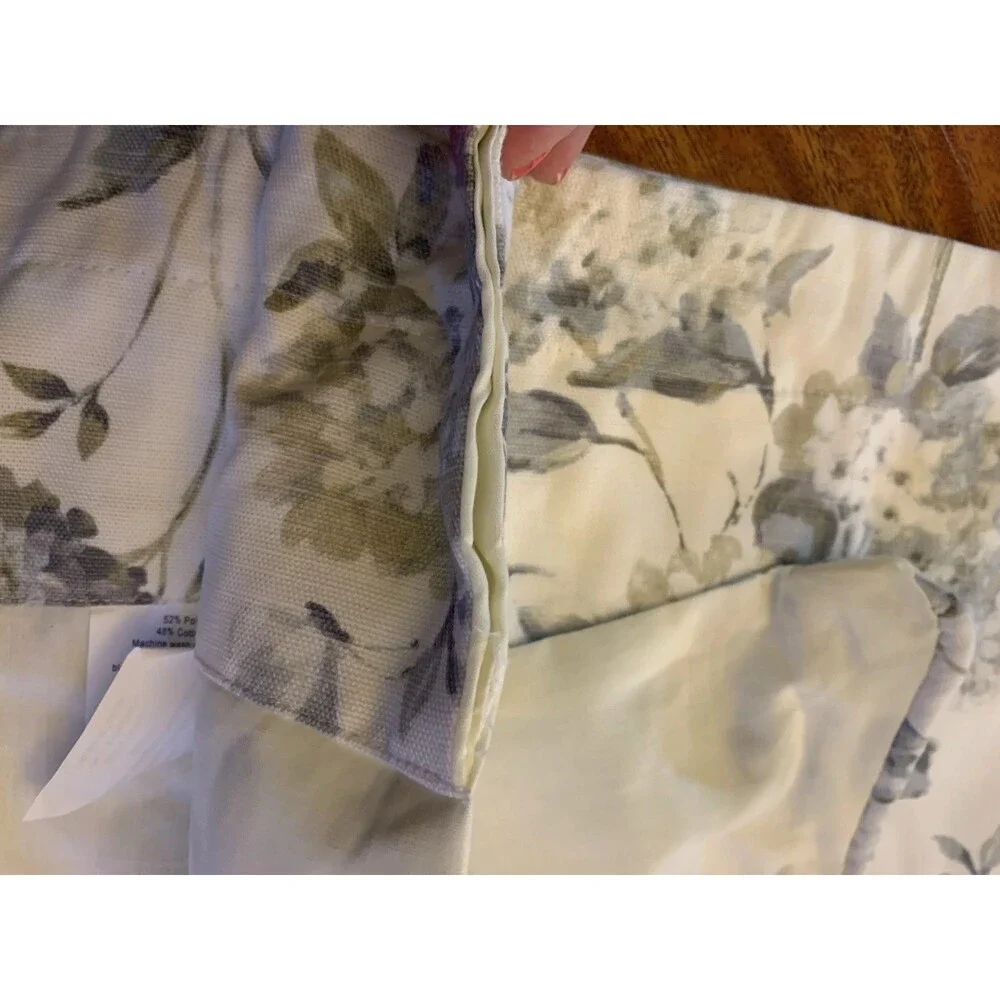 Erie Floral Cotton Blend Scalloped 70” Window Valance